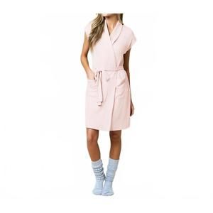 NEW SOFTIES rib dream 35" cap sleeve robe in apricot